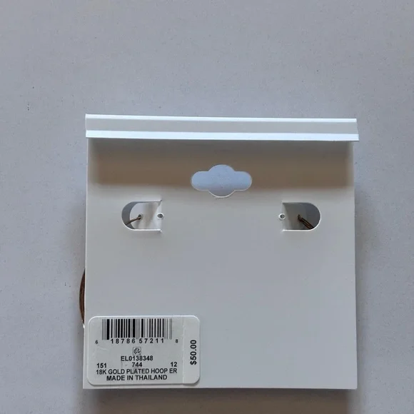 And Now This 18K Gold Over Brass 3" Hoop Earrings - Picture 4 of 4